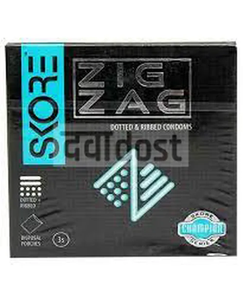 Skore zigzag condom 3s