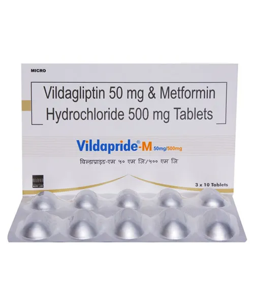 VILDAPRIDE-M 50/500MG 10TAB