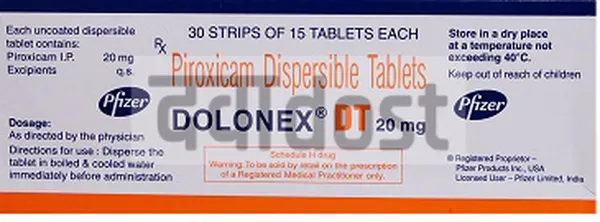 Dolonex DT 20mg Tablet 15s
