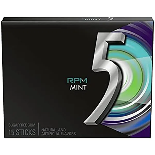 WRIGLEYS 5 GUM SUGARFREE RPM MINT 15 PCS