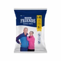 Friends Premium Adult Diaper Pants Large Waist 30-56 Inch, High Absorbency Flexible Waist Band 1's Pack