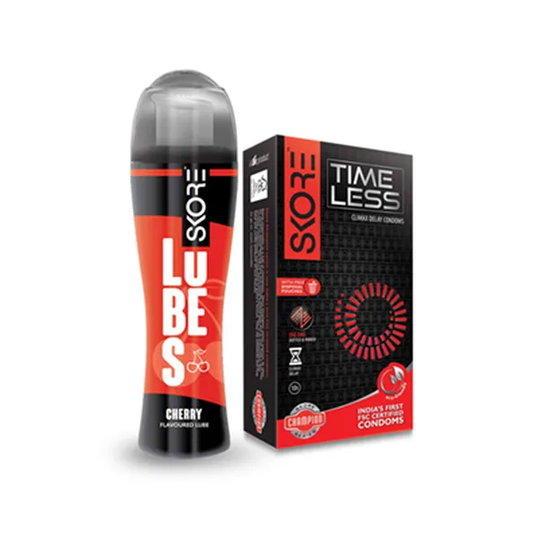 Skore Timeless Condoms 10s and Cherry Lubes 50 ml