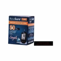Accusure Simple Blood Glucose Test Strip - 50 Strips