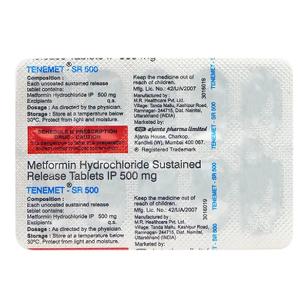 TENEMET-SR 500MG 10TAB