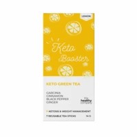 The Healthy Company One Week Keto Booster - 14 Lemon Flavoured Natural Keto Green Tea Sticks -diabetes Pcod Thyroid & Keto - Men & Women