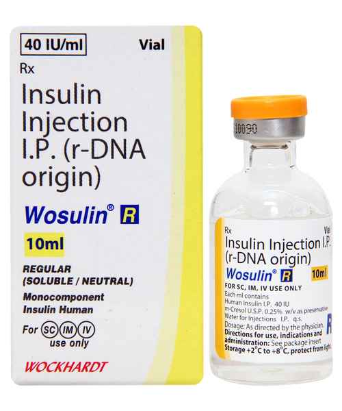 WOSULIN-R INJ 40IU 10ML VIAL