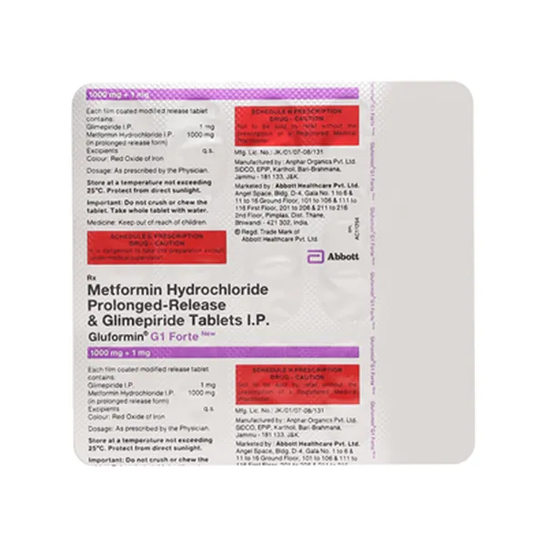 GLUFORMIN-G1 FORTE 15TAB