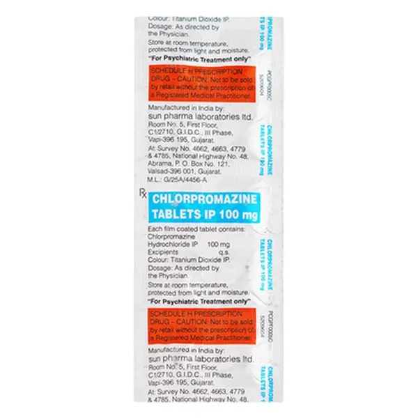 CHLORPROMAZINE 100MG 10TAB
