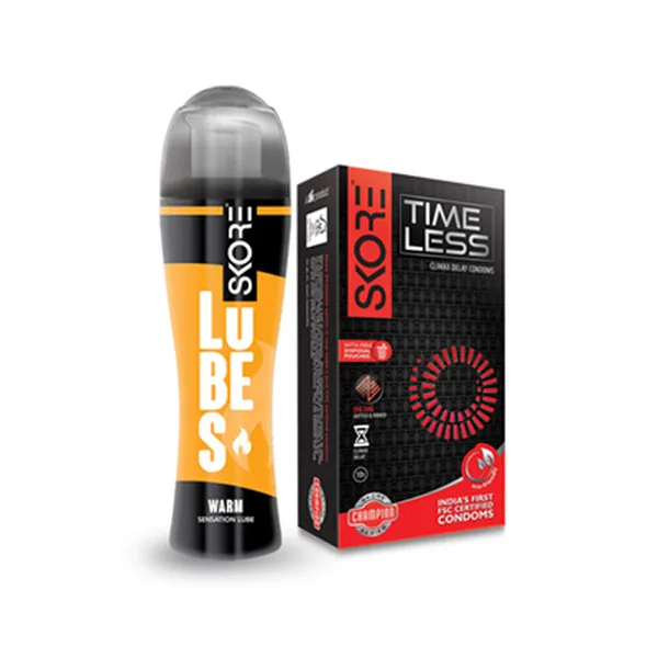Skore Timeless Condoms 10s and Warm Lubes 50 ml
