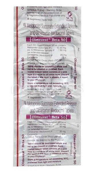 OLMEZEST BETA 50MG TAB 10'S
