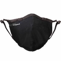 Livinguard Pro Mask | 3 Layers | >95% Filtration | Anti-viral & Anti-bacterial | Non-toxic & Safe | Washable & Reusable | Cotton Face Mask | Large - Black