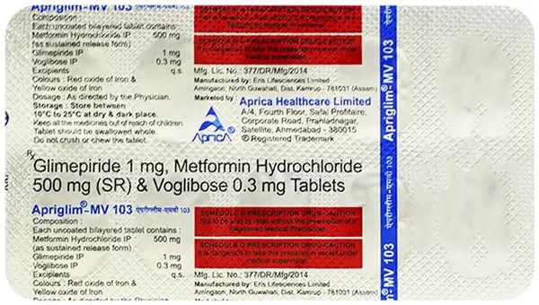 APRIGLIM-MV 103MG 10TAB