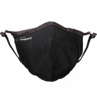 Livinguard Pro Mask | 3 Layers | >95% Filtration | Anti-viral & Anti-bacterial | Non-toxic & Safe | Washable & Reusable | Cotton Face Mask | Medium - Black