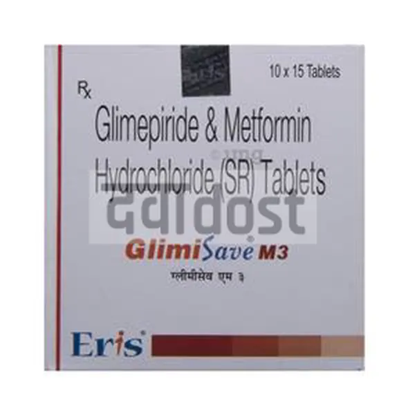 Glimisave M3 500mg/3mg Tablet SR 15s