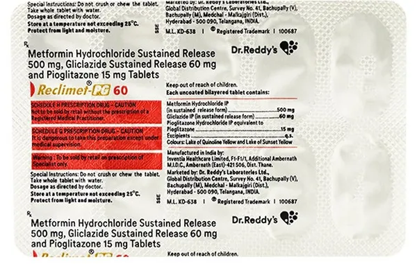 RECLIMET-PG 60MG 10TAB