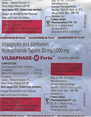 VILDAPHAGE-M FORTE 15TAB