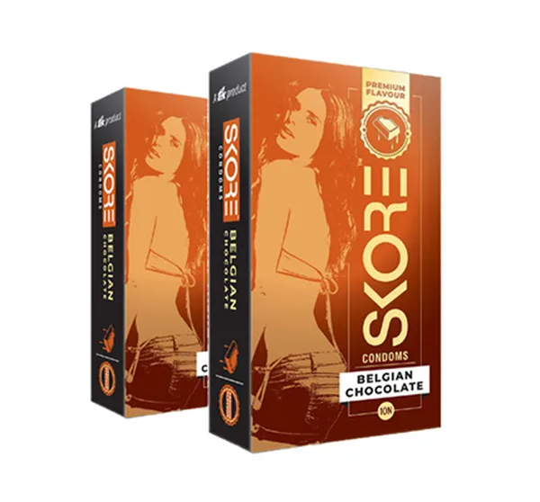 Skore Premium Flavour Belgian Flavour Condoms, 10s (Pack of 2)
