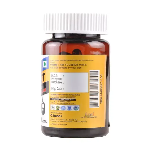 Cipzer Diabofit Capsule|Improves the utilization of glucose in the blood(Pack of 1 )-30 capsules