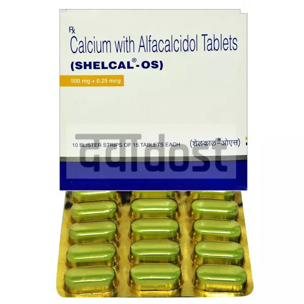 Shelcal OS 500mg/0.25mg Tablet