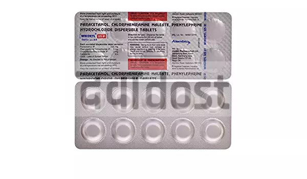 Wikoryl 2mg/325mg/5mg Tablet DT 10s