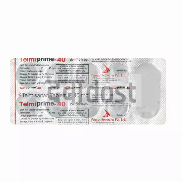 Telmiprime 40mg Tablet