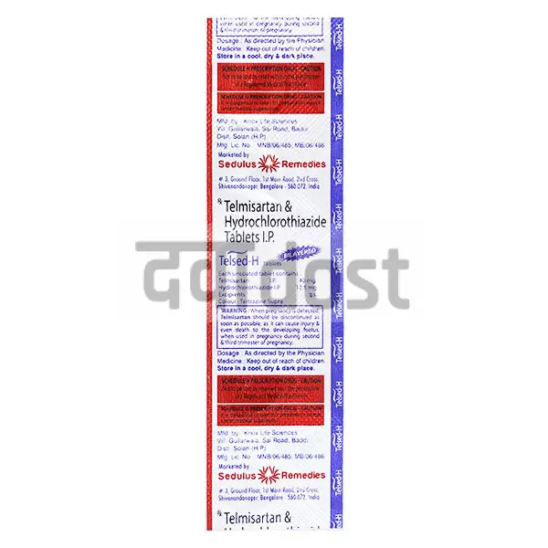 Telsed H 40mg/12.5mg Tablet 10s