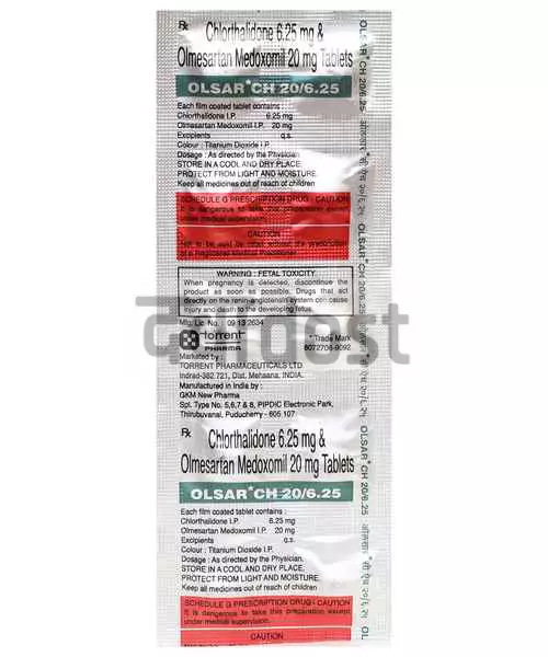 Olsar CH 20mg/6.25mg Tablet