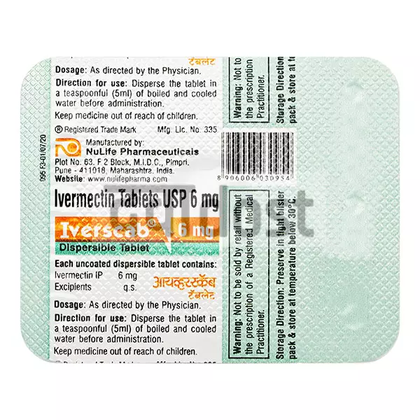 Iverscab 6mg Tablet