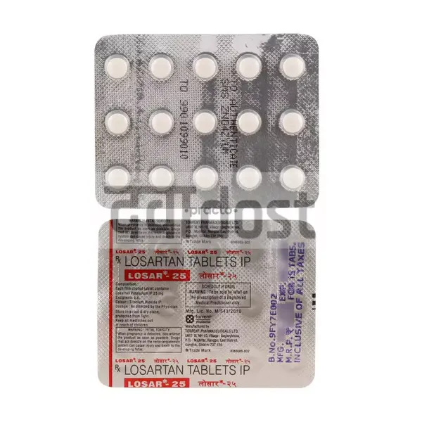 Losar 25mg Tablet 15s