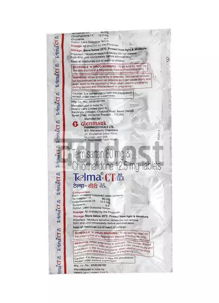 Telma-CT 80/12.5 Tablet