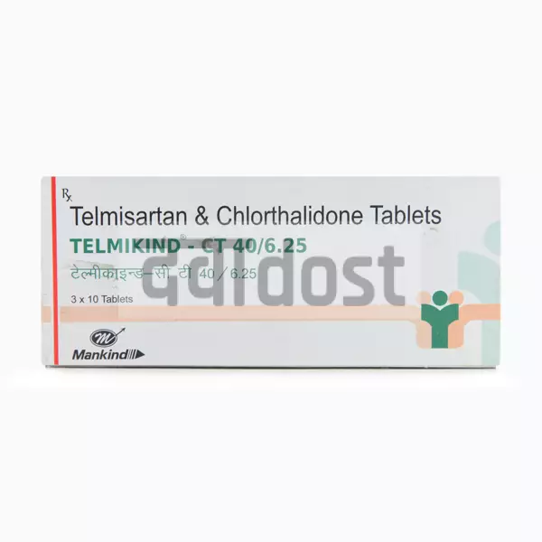 Telmikind CT 40mg/6.25mg Tablet 10s