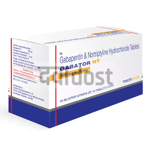 Gabator NT 400mg/10mg Tablet