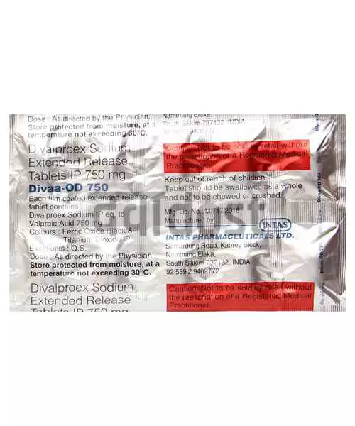 Divaa OD 750mg Tablet ER