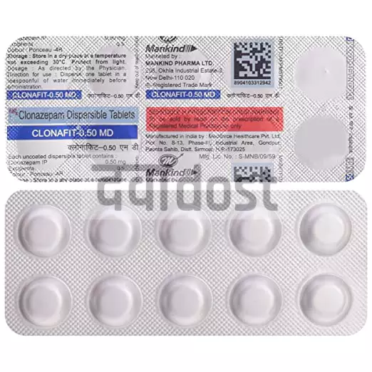 Clonafit 0.5mg Tablet MD 10s