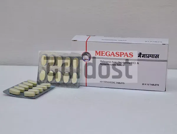 Megaspas 10mg/325mg/250mg Tablet