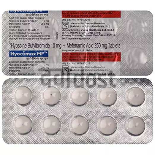 Hyocimax MF  10mg/250mg Tablet 10s 