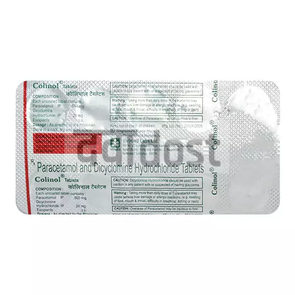 Colinol 20 mg/500 mg Tablet 10s 