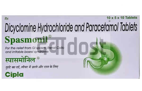 Spasmonil 20mg/325mg Tablet 10s