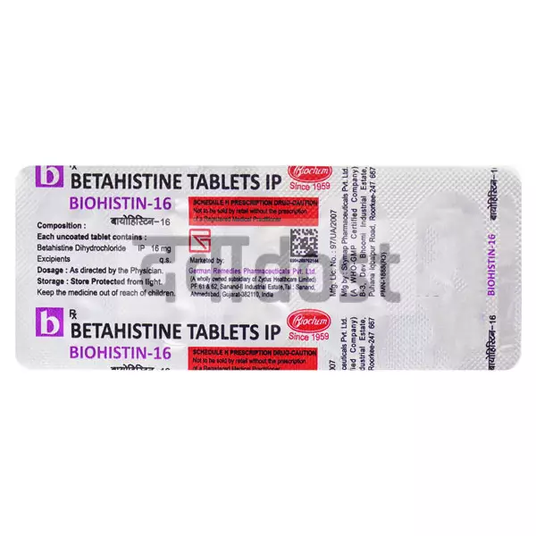 Biohistin 16mg Tablet 10s