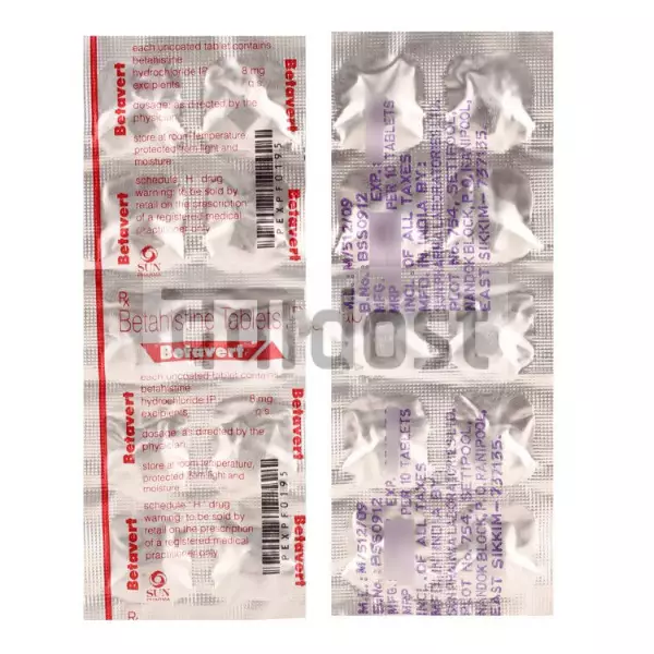 Betavert 8mg Tablet 10s