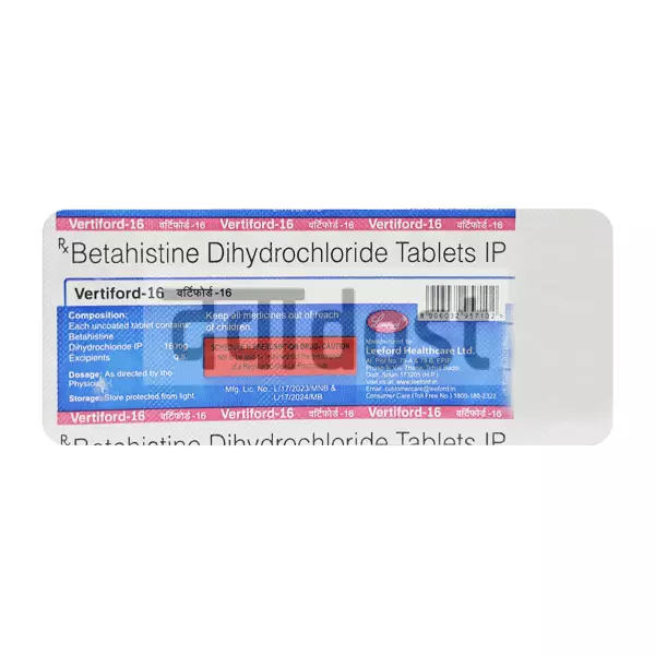 Vertiford 16mg Tablet 10s