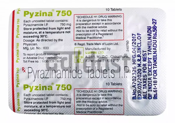 Pyzina 750 Tablet 10s