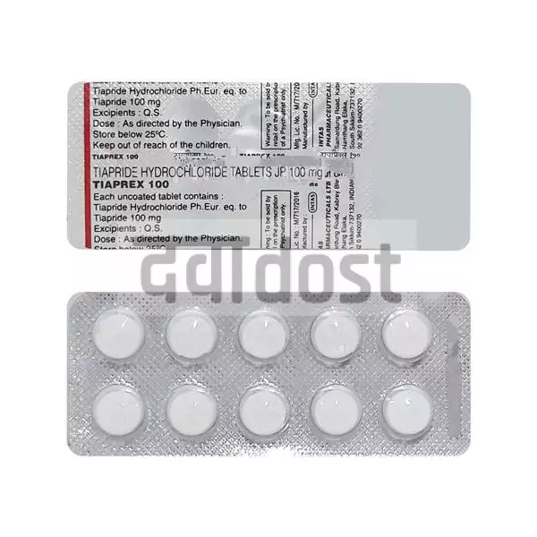 Tiaprex 100mg Tablet 10s 