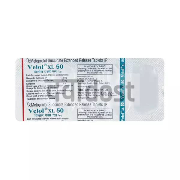 Velol 50mg Tablet XL