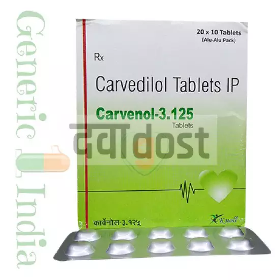 Carvenol 3.125mg Tablet