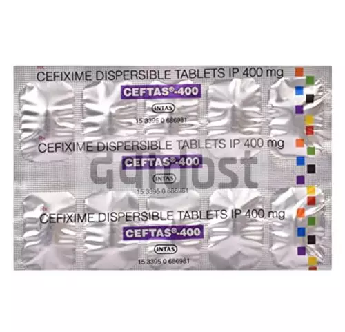 Ceftas 400mg Tablet DT 10s