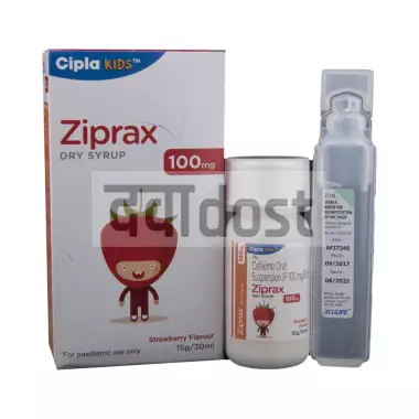 Ziprax 100mg Dry Syrup Strawberry