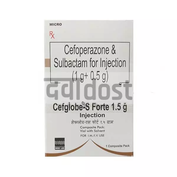Cefglobe S Forte 1000 mg/500 mg Injection 1s