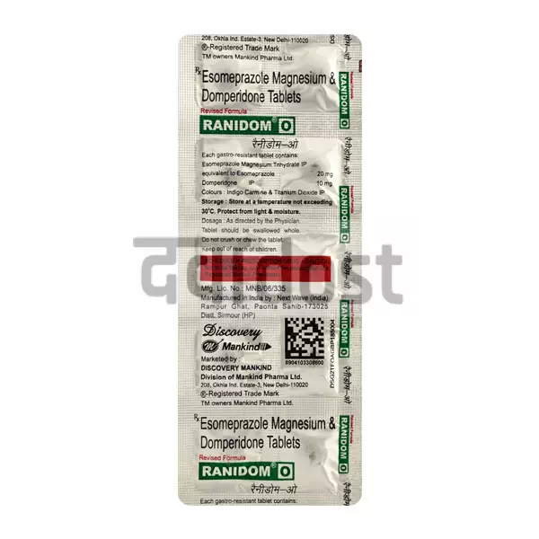 Ranidom O 10mg/20mg Tablet 10s