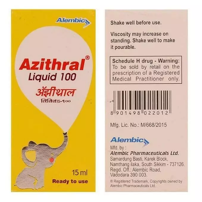 AZITHRAL 100MG SYP 15ML